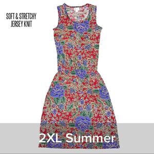 Lularoe Summer Dress Floral Print - Size 2XL